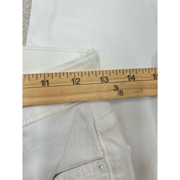 Seven for All Mankind Jeans High Waist Ankle Skinny White w/ Denim Patch Pocket - Picture 7 of 16
